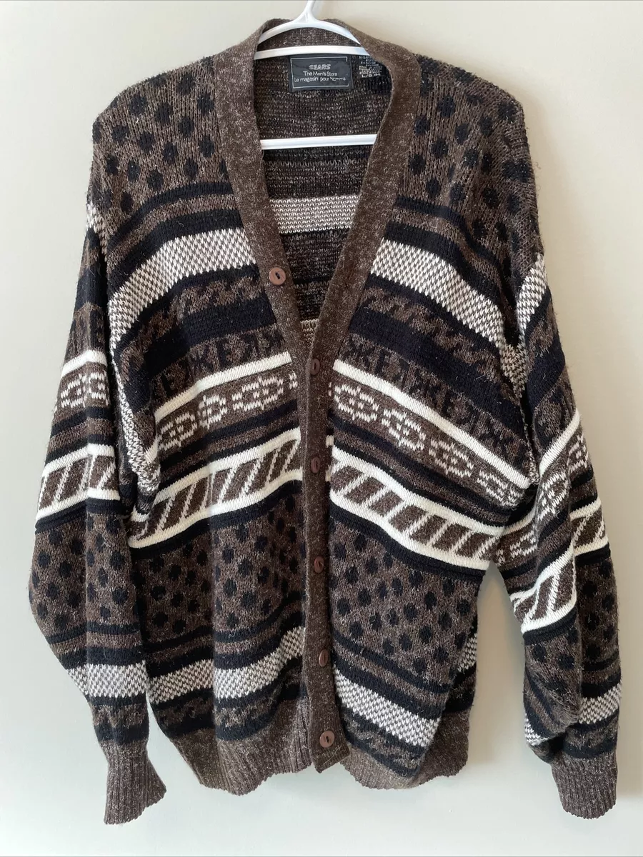 Sears mens cardigan best sale sweaters