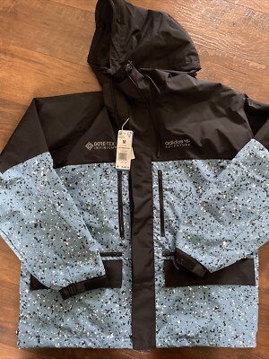 Adidas Winter Gore-Tex Infinium Black Blue Adventure Jacket Men's Sz M (HK5019)