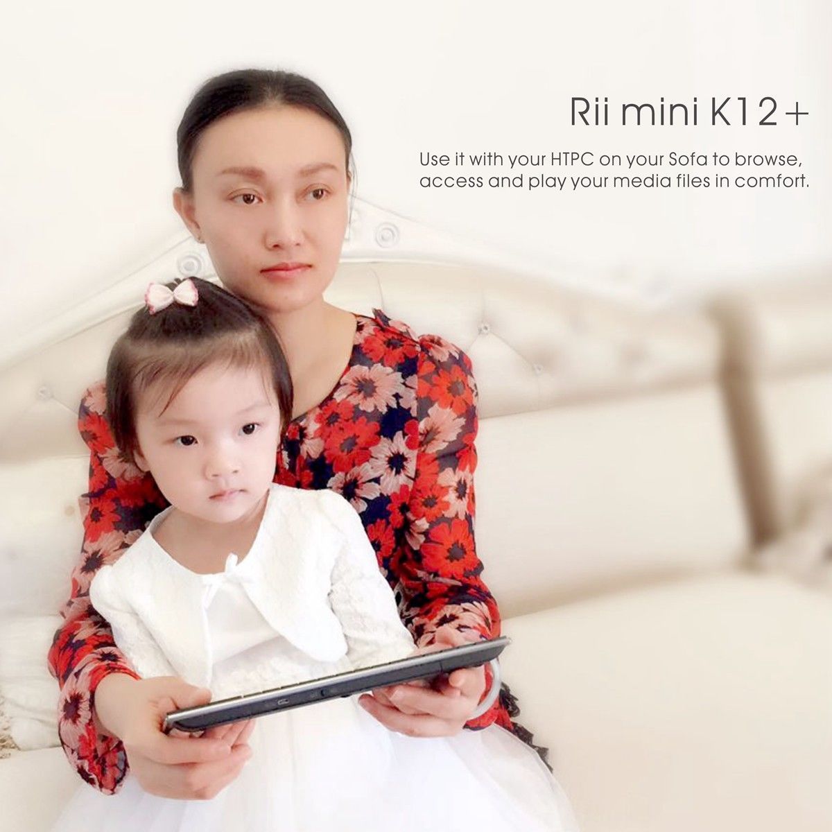 Rii k12+ wireless mini keyboard Ultra Slim with touchpad for HTPC PC Rechargable