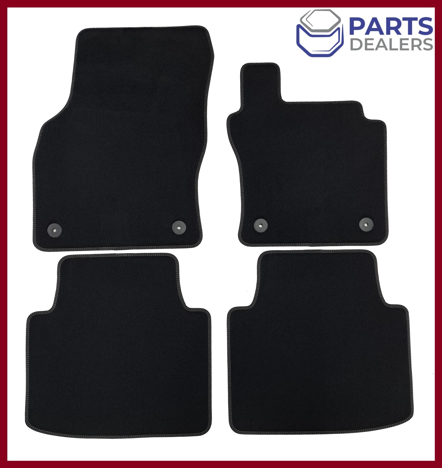 GENUINE VW ARTEON 2017-2024 CAR VELOUR FLOOR CARPET MAT SET OF 4 MATS BLACK NEW