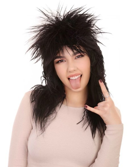 80s Rockstar Wig for Women – Big Hair Funky Glam Wig with Curls and Volume