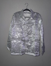 70s Small Disco Outfit Costume Bell Bottom Pants Shirts Wigs Necklace Mustache S