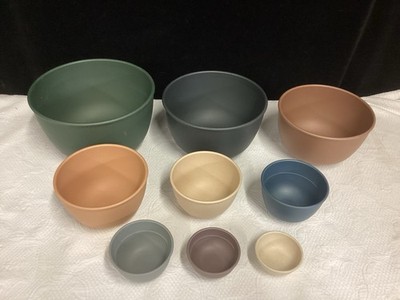 Set Of 9 BAMBOOZLE  Nesting Bowls-Sustainable/Durable/Biodegradable