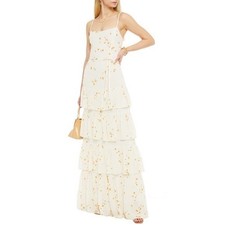 Reformation NWT Foxglove Tiered Ruffle Maxi Dress 2 Opium Floral Georgette