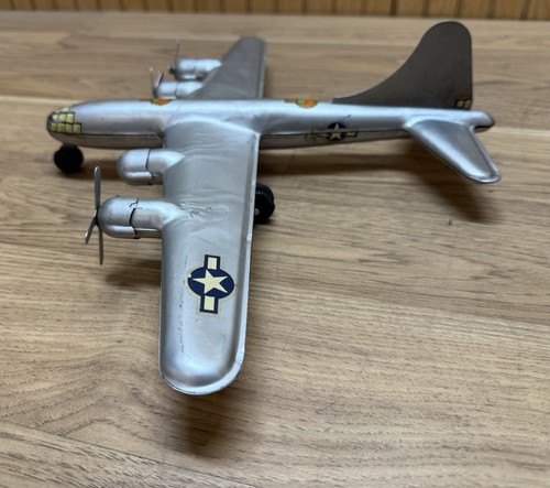 Vintage Boeing B-29 Superfortress Pressed Steel Airplane 16-3/4” Wingspan - Picture 3 of 9