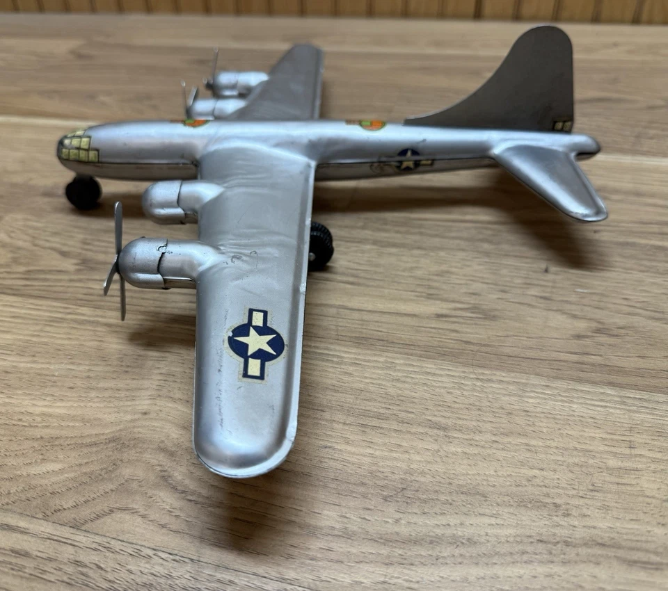 "Avión de acero prensado vintage Boeing B-29 Superfortress 16-3/4"" envergadura" Foto 3 de 4