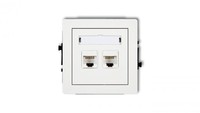 Deco Gniazdo Komputerowe PodwóJny 2Xrj45, Kat. 5E, 8-Stykowy BiałY Mat 25DGK-2