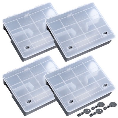 4x Köderstation transparent Rattenbox Köderbox Falle für Ratten Nagerbox 4 Stück