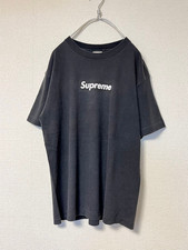 Supreme 1st Box Logo Tee 1997 Black on Black USA Made 90s Vintage M From Japan
