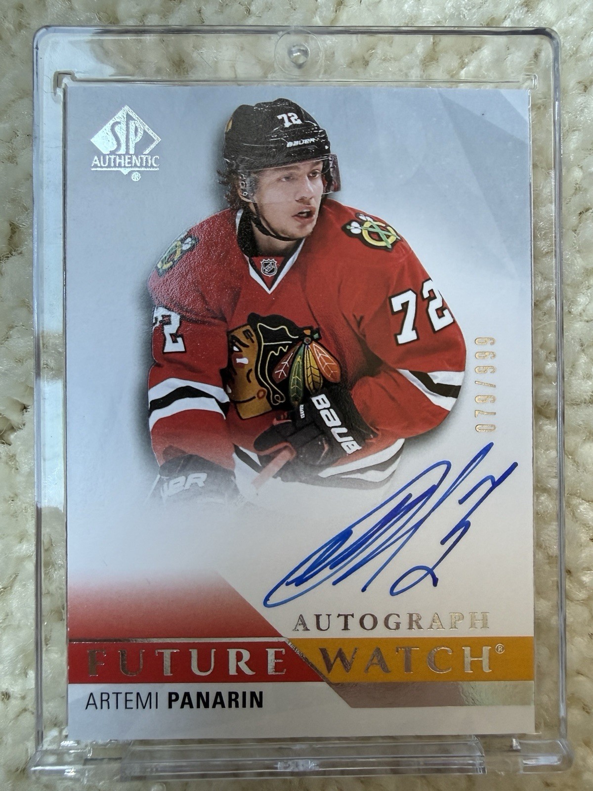 2015-16 SP Authentic Artemi Panarin RC #258 Auto /999