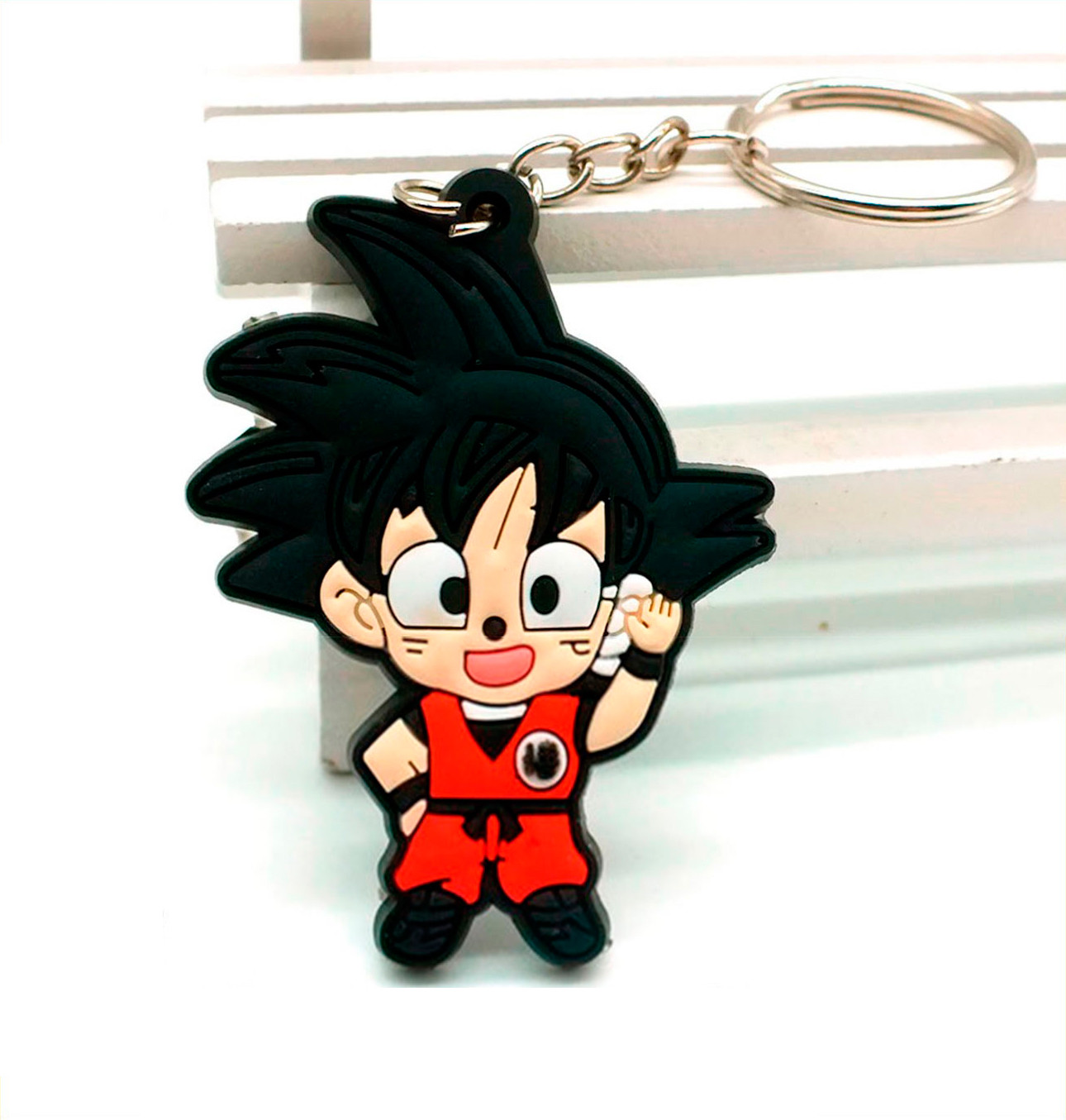 Llavero de Son Goku – Dragon Ball | Silicona + Metal Resistente