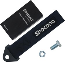 Heavy Duty Racing Tow Strap Nylon Tow Strap for Track, Off-Road-Black