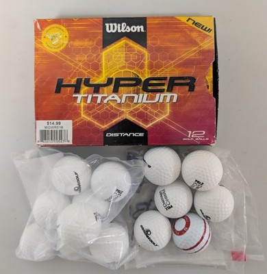 Wilson Hyper Titanium Distance (12) & 13 Pelz Damage Control Putting Golf Balls