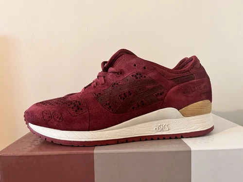 ASICS Gel Lyte iii taglio laser rosso bordeaux taglia 7 ottime condizioni