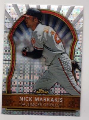 2011 Topps Finest Xfractor Nick Markakis Card #11 #d /299 - Baltimore Orioles