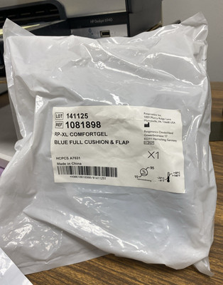 Respironics 1081898 RP-XL Comfortgel Blue Full Cushion & Flap X-Large NEW SEALED