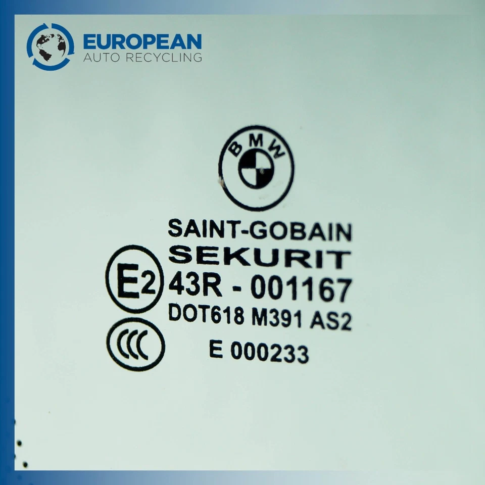 BMW M3 2008-2013 lado del pasajero derecho puerta delantera vidrio/ventana - OEM FD23410 Foto 2 de 4