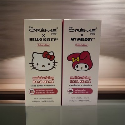 Creme Shop x Hello Kitty My Melody Hand Cream Set Lot of 2 Limited Edition NEW