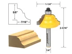 7/16" Classical Roman Ogee Edge Forming Router Bit - 1/4" Shank - Yonico 13123q