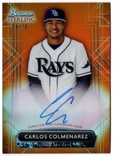 2022 Bowman Sterling Prospect Auto Orange Refractor CARLOS COLMENAREZ PA-CCZ /75