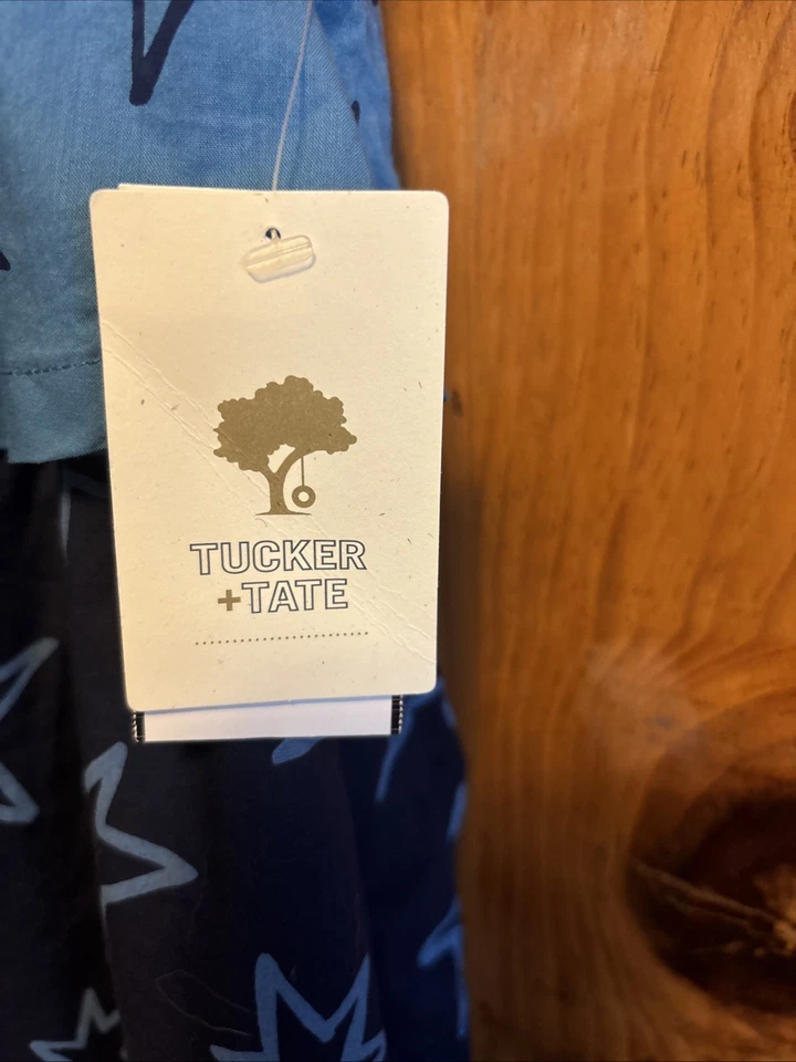 Vestido Tucker + Tate estampado de estrellas en capas para niñas talla 8. Nuevo con etiquetas Foto 3 de 4