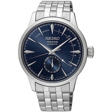 Seiko Presage Cocktail “Blue Moon” Power Reserve Automatic Blue Watch SSA347J1