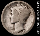 1934-D Silver Mercury Dime - Scarce  Better Date  No Reserve  #L6337