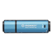 Kingston IKVP50/64GB IronKey Vault Privacy 50 Series USB-A Flash Drive, 64GB