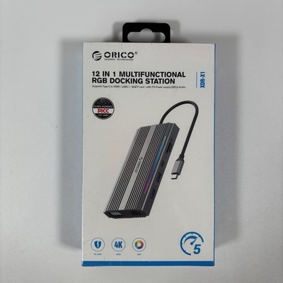 Orico 12in1 Multifunctional RGB USB-C Docking Station XDR-X1 New Sealed