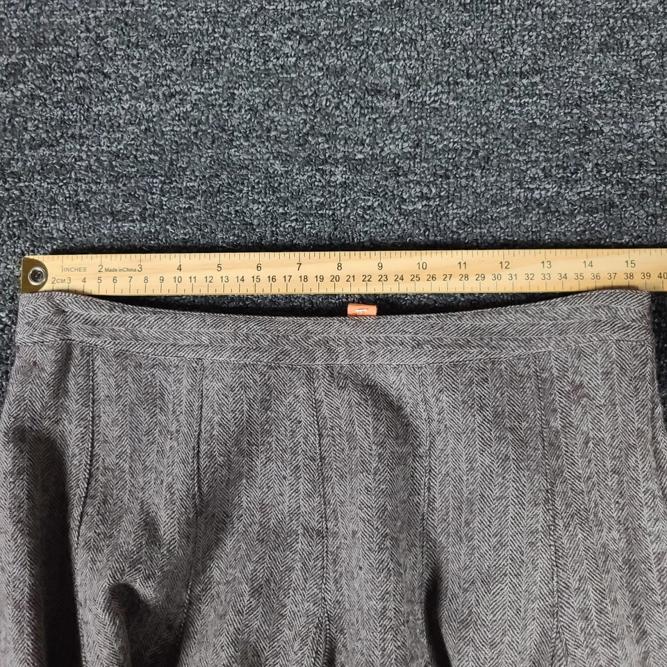 Wool Skirt Womens 6 Gray Banana Republic Pleated Flared Lined Side Zip Business - Image 4 of 4