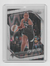 A'Ja Wilson 2025 Prizm White Seismic Prizms #76 w/sleeve