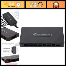 8-Port ARGB PWM Fan Hub Controller with SATA Power Supply - Supports 8 Fans