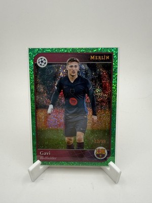 2024-25 Topps Merlin Uefa Club Competitions - Gavi #6 Green Refractor /99