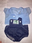 Vintage Cabbage Patch Kids/Doll Clothes - Jean Short Overall (316 )