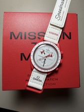 Swatch Mission to Mars 42mm Red Bioceramic Case Watch