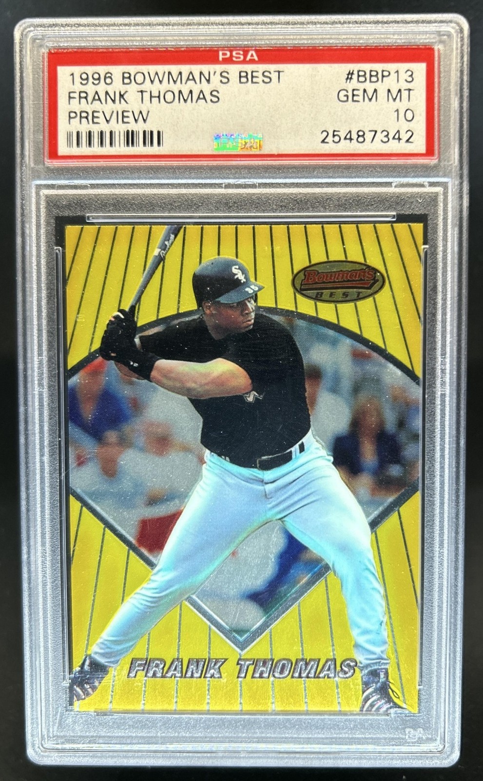1996 Bowman Frank Thomas Bowman's Best Previews #BBP 13 White Sox PSA 10