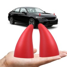 1Pair Cute Devil-Horns Car Sticker,Anti-Collision Protector RED Devil Horns