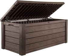 Keter Westwood 150 Gallon Deck Box Organizer, Doubles as 2-Person Bench Seat, B