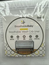 BreathableBaby Breathable Mesh Crib Liner Classic Collection White NEW IN PACKAG