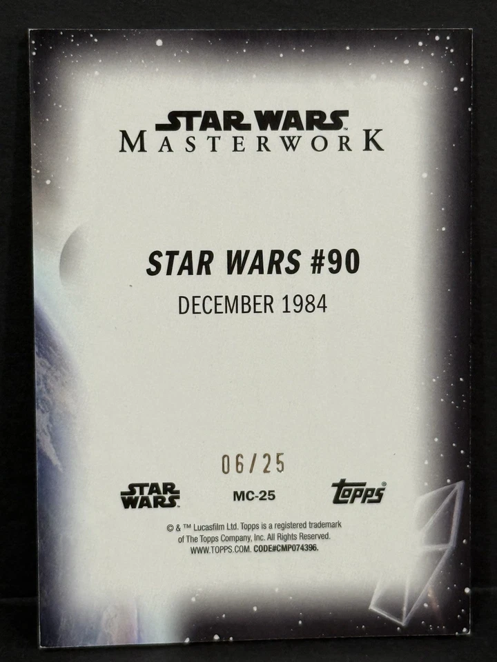 2024 Masterwork Star Wars #MC-25 Star Wars #90 Dec 1984 Comic Cover Canvas /25 - Image 4 of 4