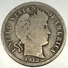 1912 D Barber Dime Exact Coin Pictured 90% Silver Denver Mint 10c US Coin -3730