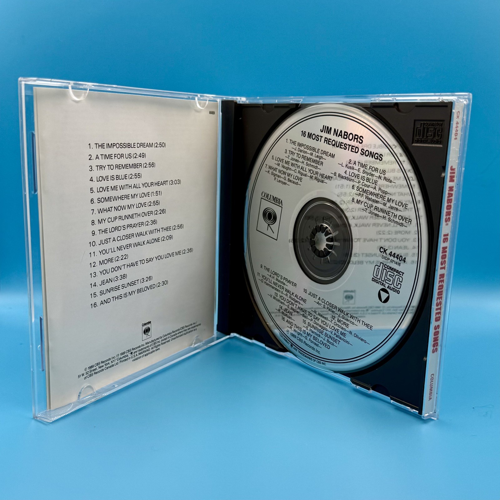 Jim Nabors - 16 Most Requested Songs - CD - Columbia thumbnail 3