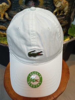 LACOSTE Men's Baseball Cap Classic Embroidery Adjustable Size White