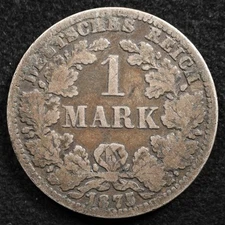 Germany Empire 1 Mark 1875A, Coin, Silver, Inv#E233