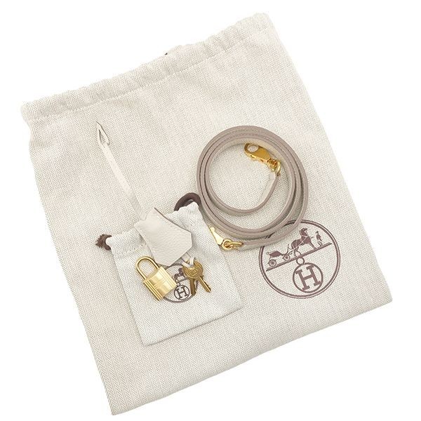 HERMES Kelly 25 2-Way Bag, Inner Stitching Togo Off-White U Stamp 9.4*7.4*3.9 in image 2