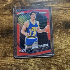 2024-25 Panini Prizm Black #283 John Stockton Ruby Wave