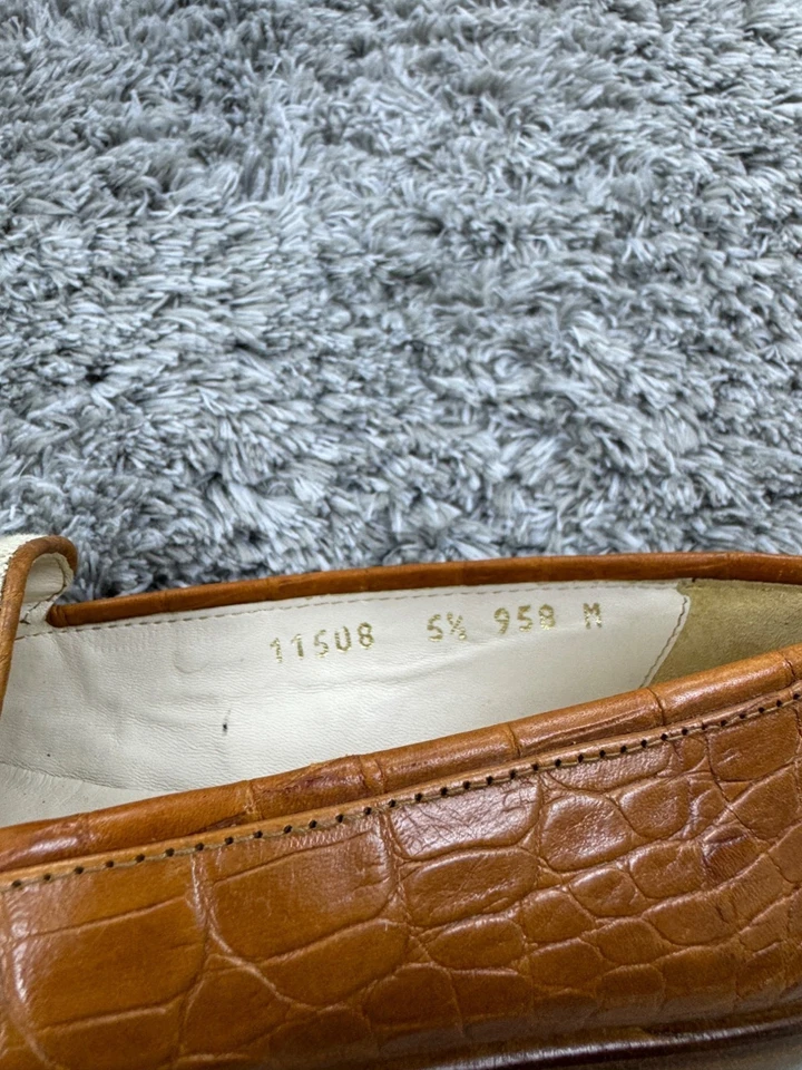 Joan David Mocasines Mujer 5.5 M Cuero Bit Driver Zapatos Sin Cordones Hechos en Italia Foto 4 de 4