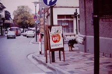 DEC 1968 Street Scene NPD Sign Germany Kodachrome Slide BQ-F