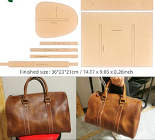 DIY Leather Business Bag Kraft Paper Template, Handbag Paper Pattern...