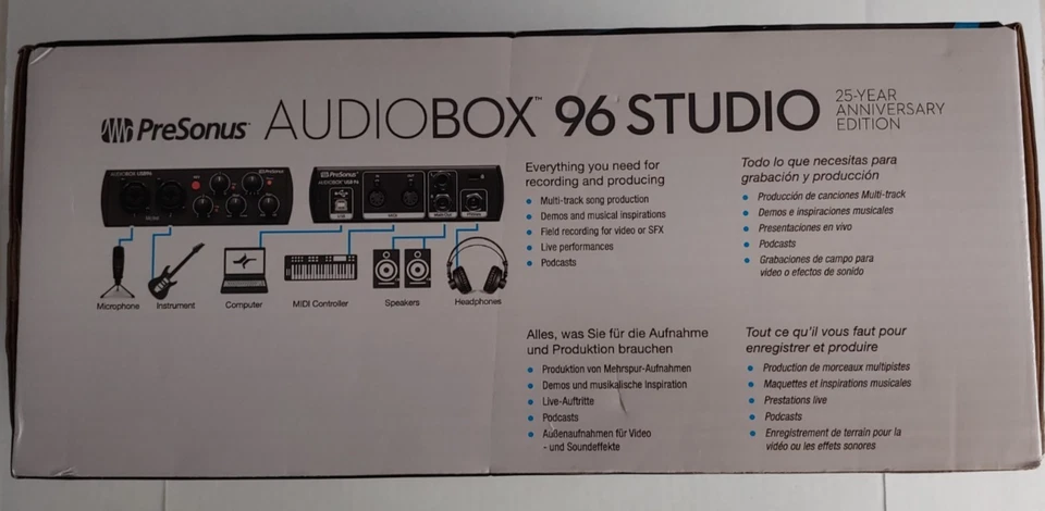 Presonus AudioBox 96 Studio Complete Hardware / Software Recording Kit - New - Image 4 of 4